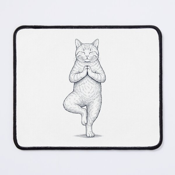 Item preview, Vintage Manx Cat Yoga Tree Pose Kitten Lover designed and sold by TerryConnells.