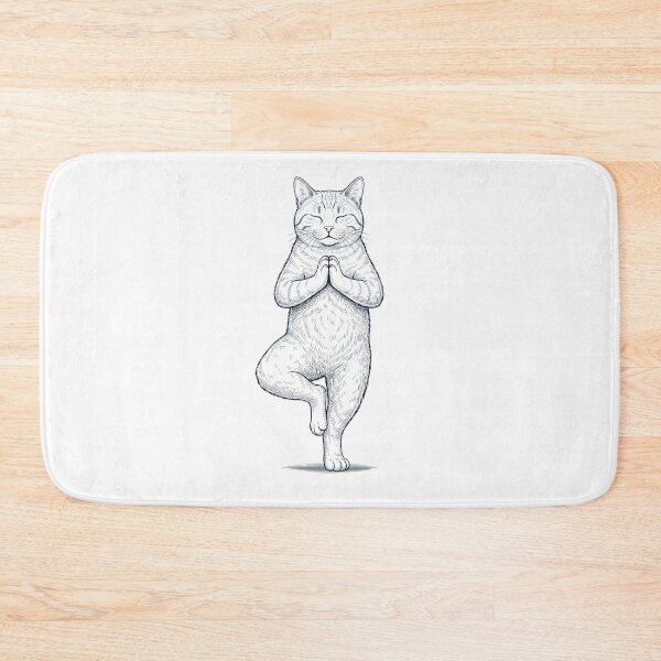 Item preview, Vintage Manx Cat Yoga Tree Pose Kitten Lover designed and sold by TerryConnells.