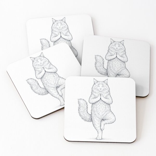 Item preview, Vintage Norwegian Forest Cat Yoga Tree Pose Kitten Lover designed and sold by TerryConnells.