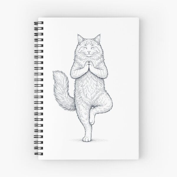 Item preview, Vintage Norwegian Forest Cat Yoga Tree Pose Kitten Lover designed and sold by TerryConnells.