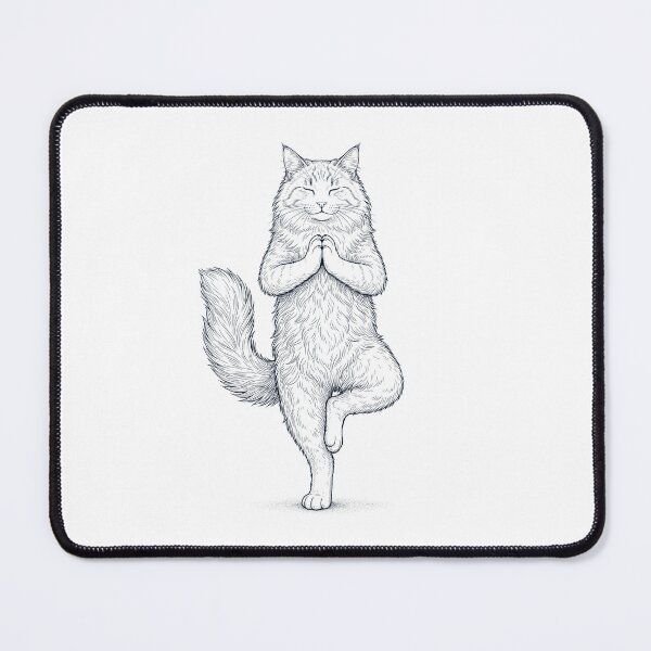 Item preview, Vintage Norwegian Forest Cat Yoga Tree Pose Kitten Lover designed and sold by TerryConnells.