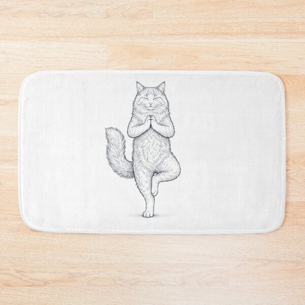 Item preview, Vintage Norwegian Forest Cat Yoga Tree Pose Kitten Lover designed and sold by TerryConnells.