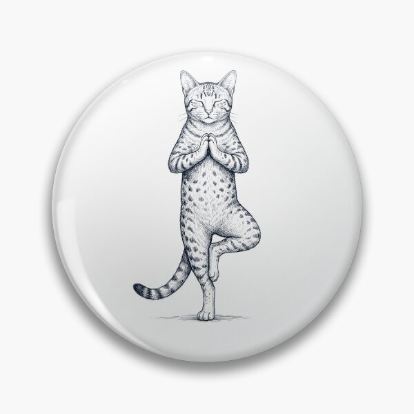 Item preview, Vintage Ocicat Cat Yoga Tree Pose Kitten Lover designed and sold by TerryConnells.