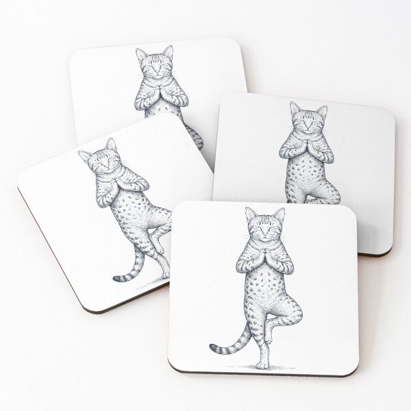 Item preview, Vintage Ocicat Cat Yoga Tree Pose Kitten Lover designed and sold by TerryConnells.
