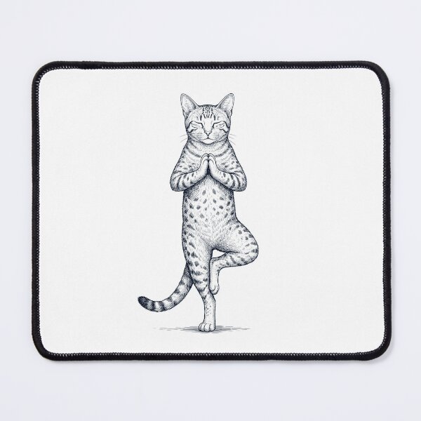 Item preview, Vintage Ocicat Cat Yoga Tree Pose Kitten Lover designed and sold by TerryConnells.