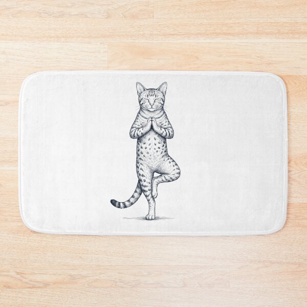 Item preview, Vintage Ocicat Cat Yoga Tree Pose Kitten Lover designed and sold by TerryConnells.