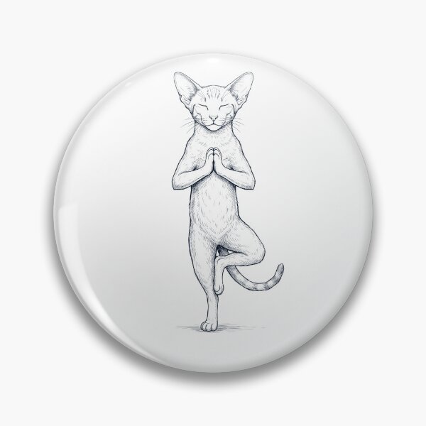 Item preview, Vintage Oriental Shorthair Cat Yoga Tree Pose Kitten Lover designed and sold by TerryConnells.