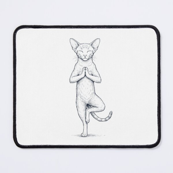 Item preview, Vintage Oriental Shorthair Cat Yoga Tree Pose Kitten Lover designed and sold by TerryConnells.
