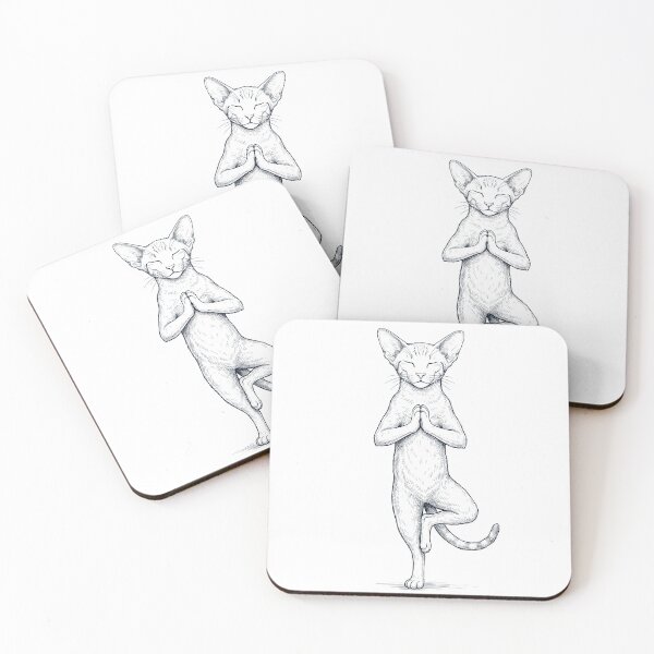 Item preview, Vintage Oriental Shorthair Cat Yoga Tree Pose Kitten Lover designed and sold by TerryConnells.