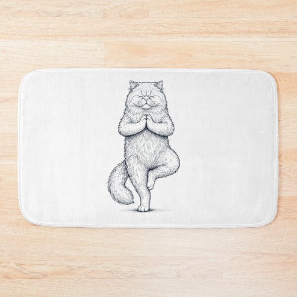 Item preview, Vintage Persian Cat Yoga Tree Pose Kitten Lover designed and sold by TerryConnells.