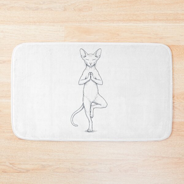 Item preview, Vintage Peterbald Cat Yoga Tree Pose Kitten Lover designed and sold by TerryConnells.