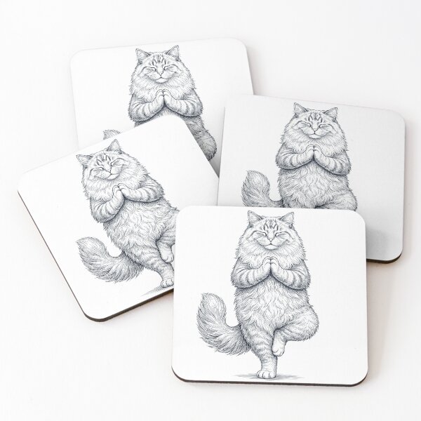 Item preview, Vintage Ragamuffin Cat Yoga Tree Pose Kitten Lover designed and sold by TerryConnells.