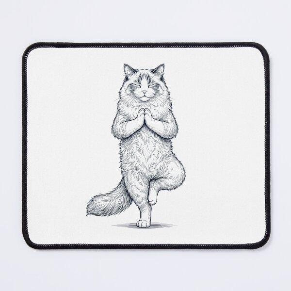 Item preview, Vintage Ragdoll Cat Yoga Tree Pose Kitten Lover designed and sold by TerryConnells.