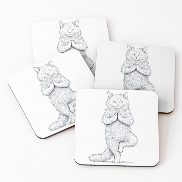 Item preview, Vintage Selkirk Rex Cat Yoga Tree Pose Kitten Lover designed and sold by TerryConnells.