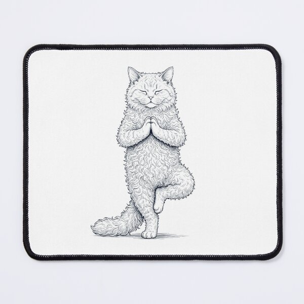 Item preview, Vintage Selkirk Rex Cat Yoga Tree Pose Kitten Lover designed and sold by TerryConnells.