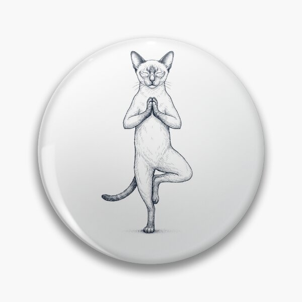 Item preview, Vintage Siamese Cat Yoga Tree Pose Kitten Lover designed and sold by TerryConnells.
