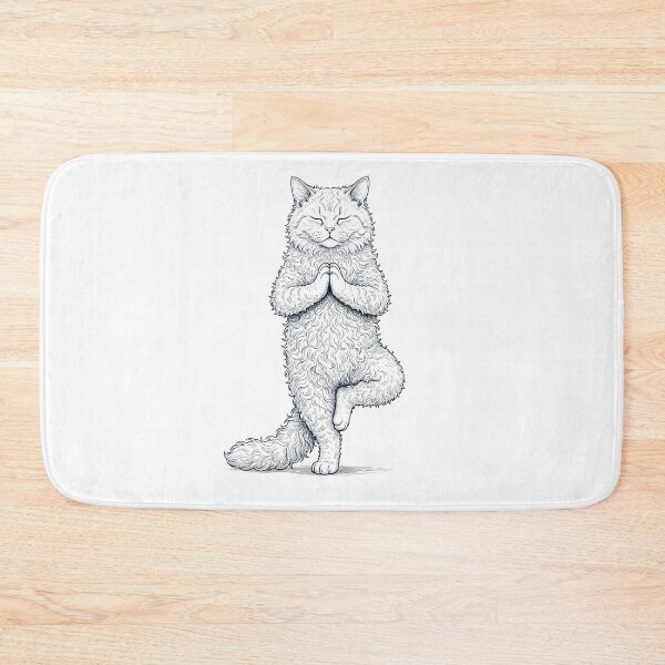 Item preview, Vintage Selkirk Rex Cat Yoga Tree Pose Kitten Lover designed and sold by TerryConnells.