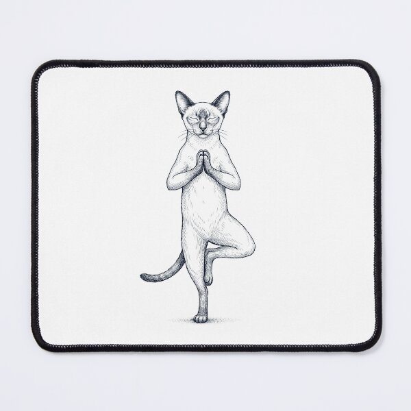 Item preview, Vintage Siamese Cat Yoga Tree Pose Kitten Lover designed and sold by TerryConnells.