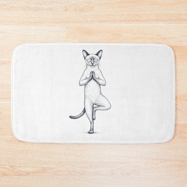 Item preview, Vintage Siamese Cat Yoga Tree Pose Kitten Lover designed and sold by TerryConnells.