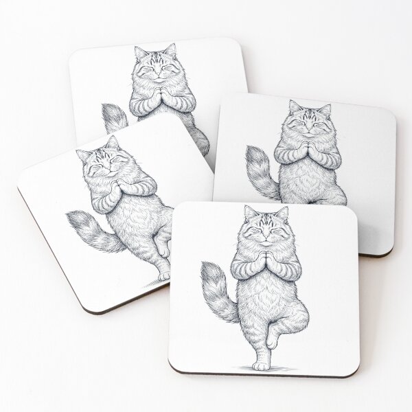 Item preview, Vintage Siberian Cat Yoga Tree Pose Kitten Lover designed and sold by TerryConnells.