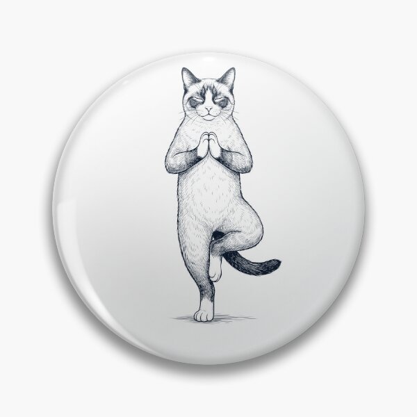 Item preview, Vintage Snowshoe Cat Yoga Tree Pose Kitten Lover designed and sold by TerryConnells.