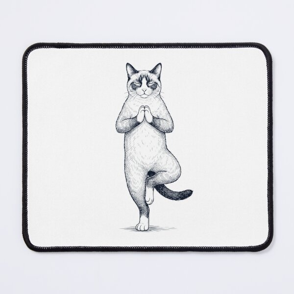 Item preview, Vintage Snowshoe Cat Yoga Tree Pose Kitten Lover designed and sold by TerryConnells.