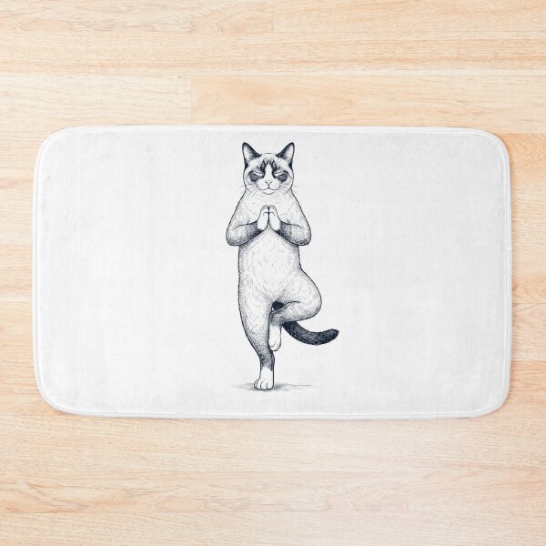 Item preview, Vintage Snowshoe Cat Yoga Tree Pose Kitten Lover designed and sold by TerryConnells.