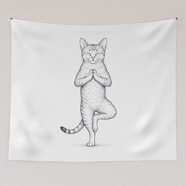 Item preview, Vintage Singapura Cat Yoga Tree Pose Kitten Lover designed and sold by TerryConnells.