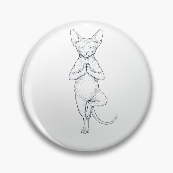 Item preview, Vintage Sphynx Cat Yoga Tree Pose Kitten Lover designed and sold by TerryConnells.