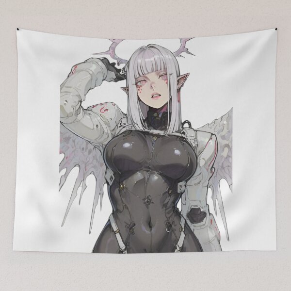 Item preview, Seraphex the Fallen Halo – Cyber Angel Dark Anime Fantasy Art designed and sold by Dyan4.