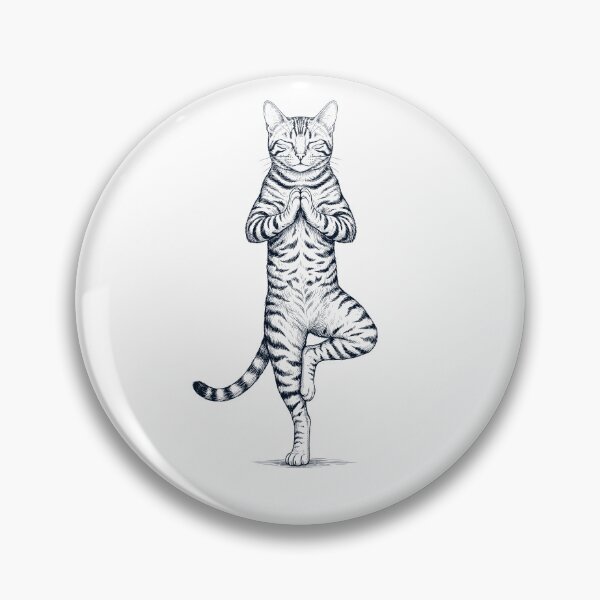 Item preview, Vintage Toyger Cat Yoga Tree Pose Kitten Lover designed and sold by TerryConnells.