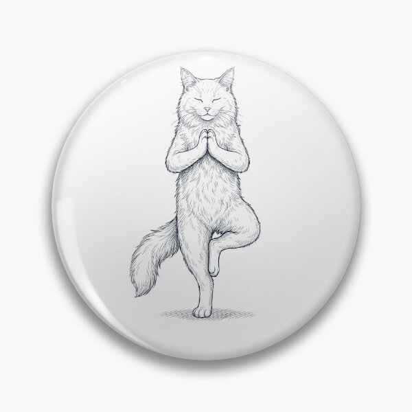 Item preview, Vintage Turkish Angora Cat Yoga Tree Pose Kitten Lover designed and sold by TerryConnells.