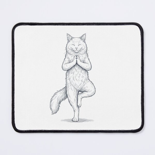 Item preview, Vintage Turkish Angora Cat Yoga Tree Pose Kitten Lover designed and sold by TerryConnells.