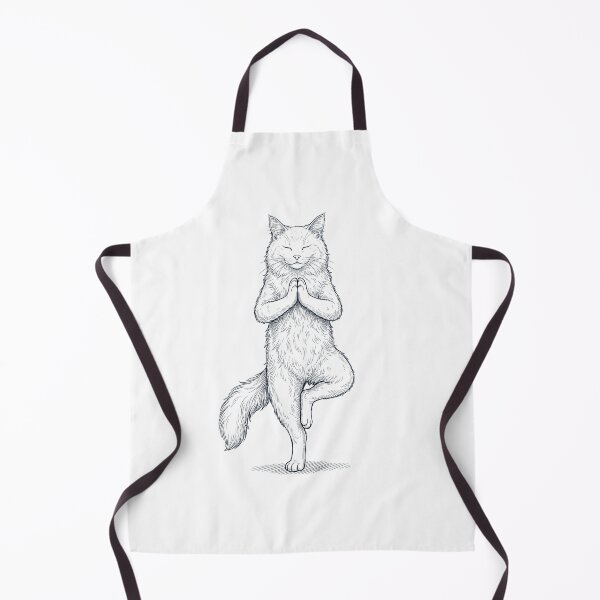Item preview, Vintage Turkish Angora Cat Yoga Tree Pose Kitten Lover designed and sold by TerryConnells.