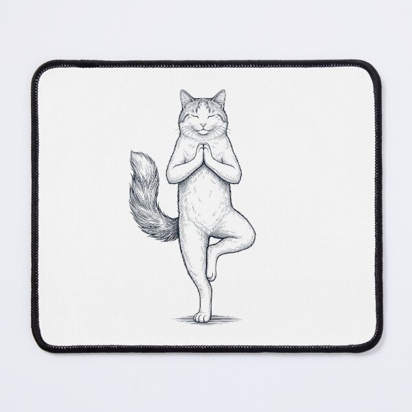 Item preview, Vintage Turkish Van Cat Yoga Tree Pose Kitten Lover designed and sold by TerryConnells.