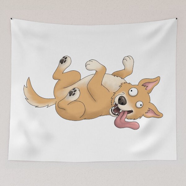 Item preview, Funny Goofy Dog Rolling Around designed and sold by Szkicerka.