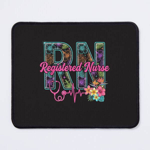 Item preview, RN Tropical Flowers Registered Nurse Aloha Summer Vacation Design designed and sold by kiralynstration.