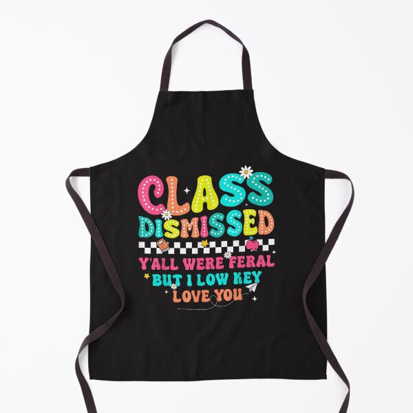 Item preview, Class Dismissed Y’all Were Feral Funny Teacher Retro School Design designed and sold by kiralynstration.