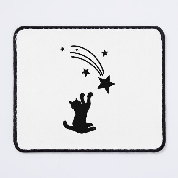 Item preview, Cat Reaching for Shooting Star Line Art white designed and sold by Graphroad.