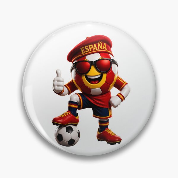 Item preview, Spain Soccer Mascot Funny Football Cartoon Graphic designed and sold by ArtSpark Studio.