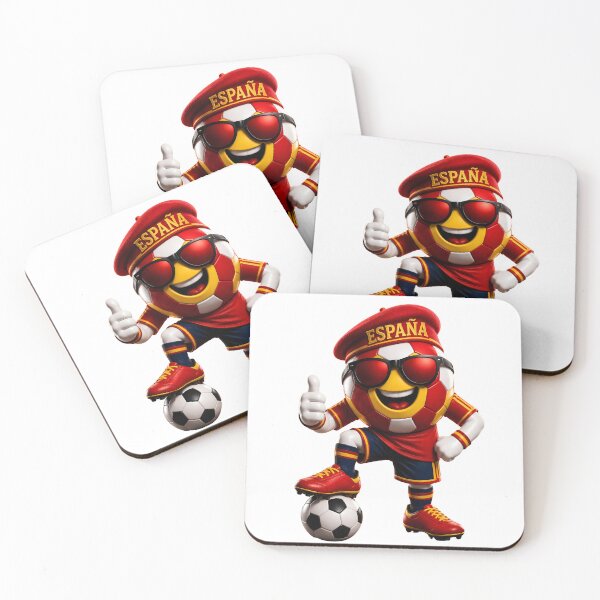 Item preview, Spain Soccer Mascot Funny Football Cartoon Graphic designed and sold by ArtSpark Studio.