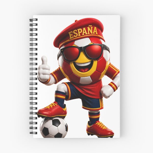 Item preview, Spain Soccer Mascot Funny Football Cartoon Graphic designed and sold by ArtSpark Studio.