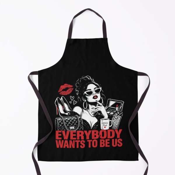 Item preview, Everybody Wants To Be Us – Glam Pin Up Girl Retro Fashion Illustration designed and sold by PosiMCreations.