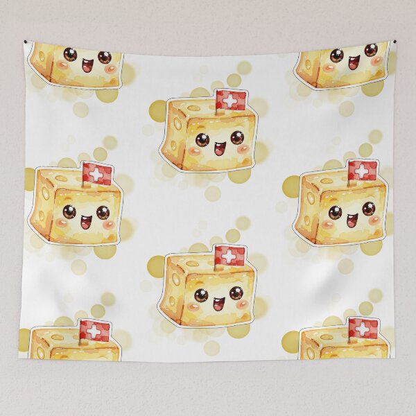 Item preview, Happy Swiss Cheese with Switzerland Flag Funny Design designed and sold by iamKRUK.