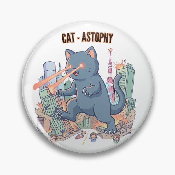 Item preview, Cat Astrophy Kaiju Cat Anime Funny Cat Design designed and sold by Shirt-Otakus.