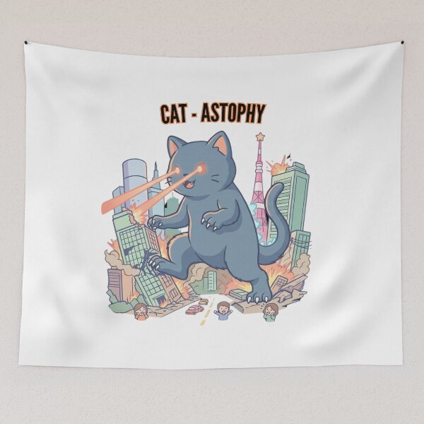 Item preview, Cat Astrophy Kaiju Cat Anime Funny Cat Design designed and sold by Shirt-Otakus.