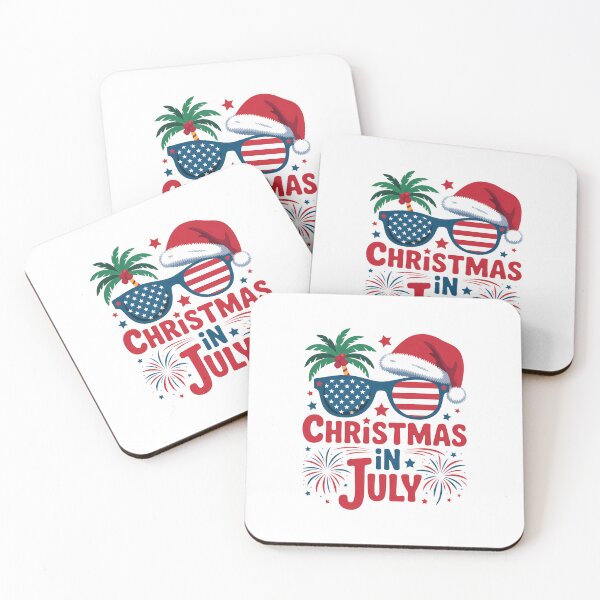 Item preview, Christmas in July Summer Beach Hawaii Santa USA Flag designed and sold by SapfireStuArt.