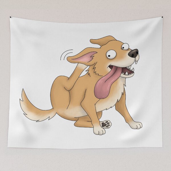 Item preview, Funny Dog Scratching Itself designed and sold by Szkicerka.