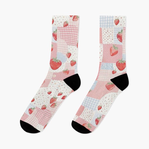 Item preview, Vintage Strawberry Patchwork Pattern designed and sold by pola-pola.