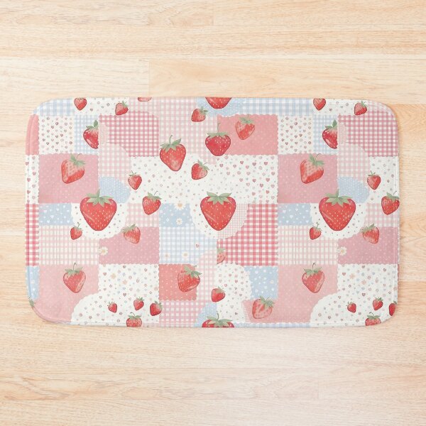 Item preview, Vintage Strawberry Patchwork Pattern designed and sold by pola-pola.